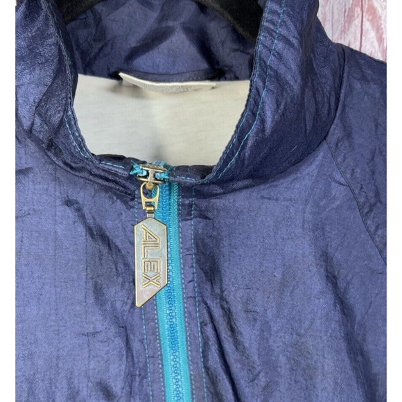Alex Athletics Unisex Jacket Vintage Retro Windbreaker 90s Full Zip Size L - Picture 4 of 7